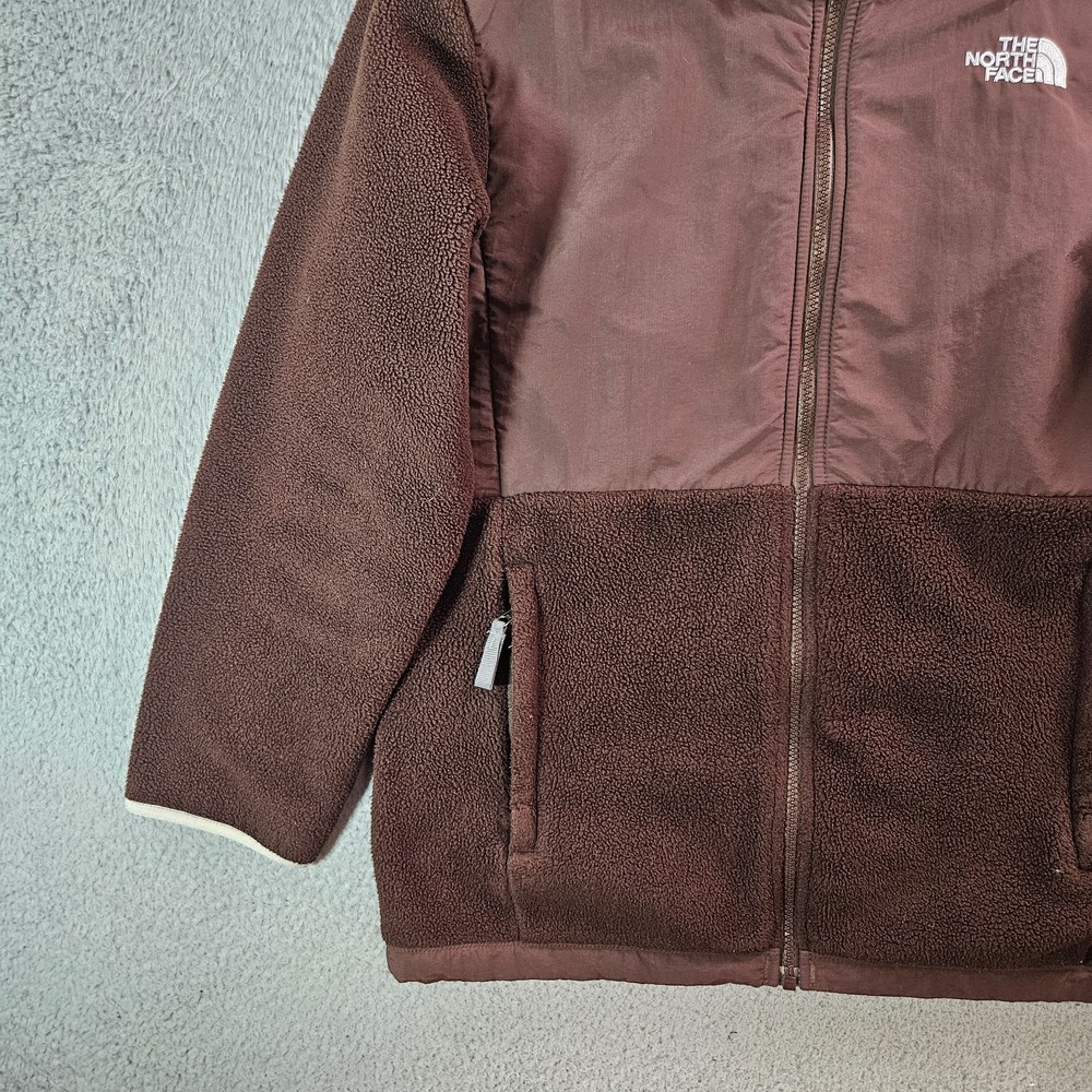 The North‎ Face Fleece Sweater Jacket Girl XL Full Zip Brown - Picture 2 of 13